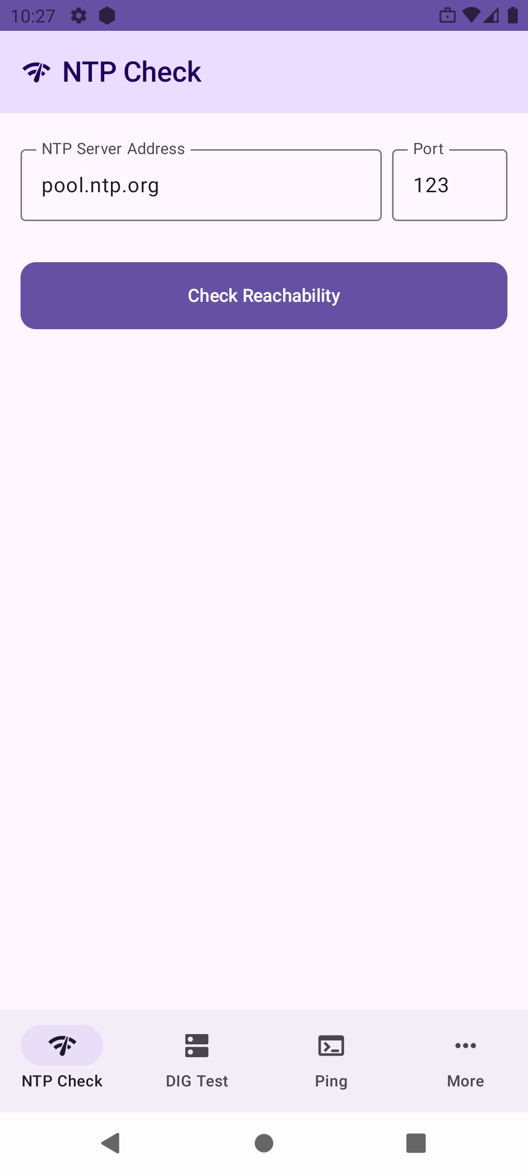 NTP DIG PING MORE in secure Work Profile (Android 11)