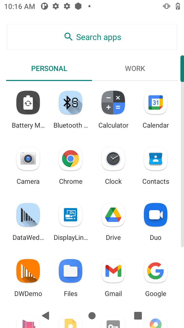 NTP DIG PING MORE in secure Work Profile (Android 11) Zebra TC57 BYOD
