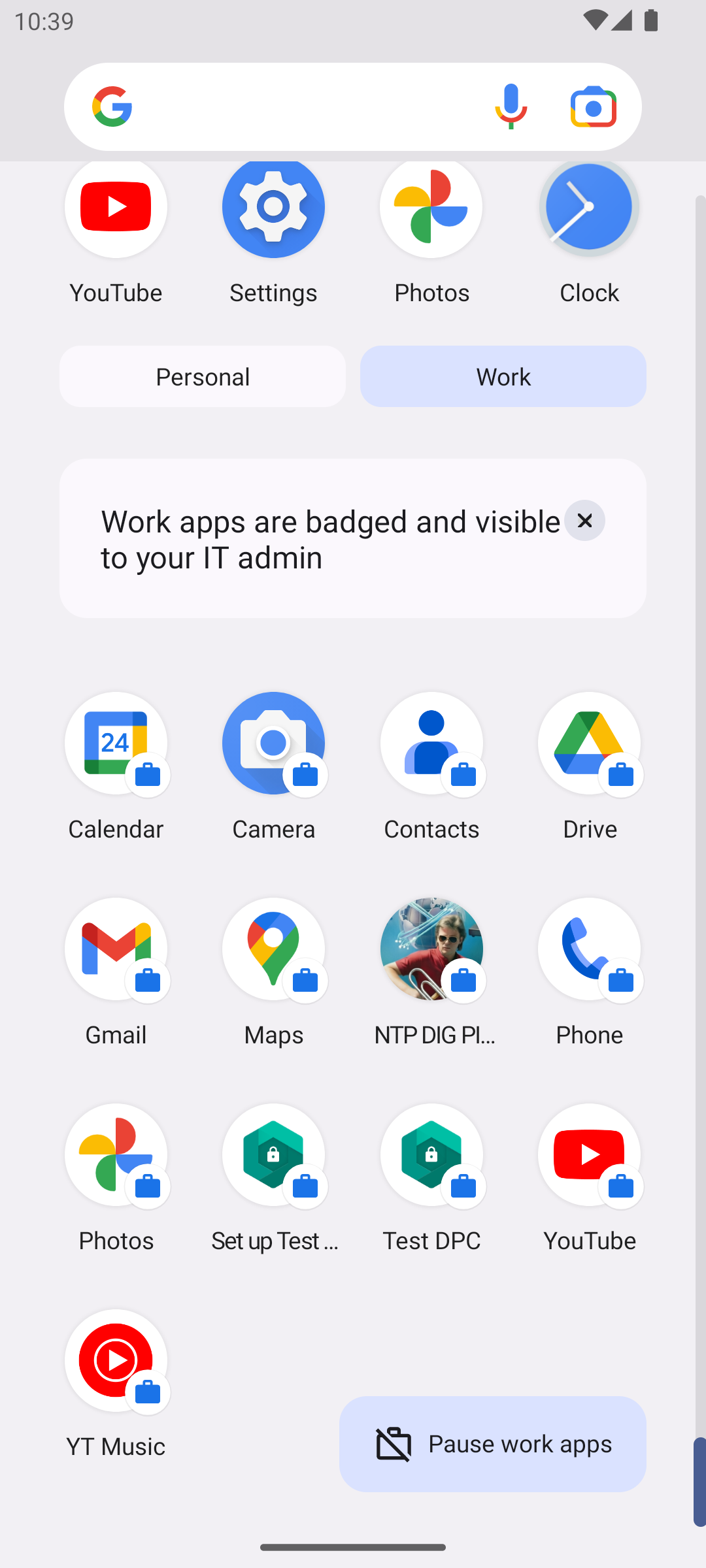 NTP DIG PING MORE in secure Work Profile (Android 13) WP