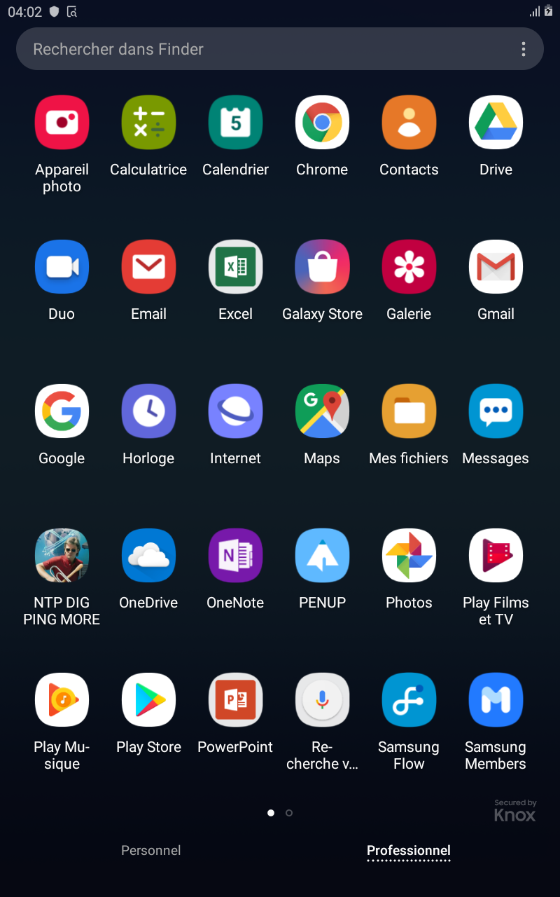 NTP DIG PING MORE in secure Work Profile (Android 9) GTab2 WP