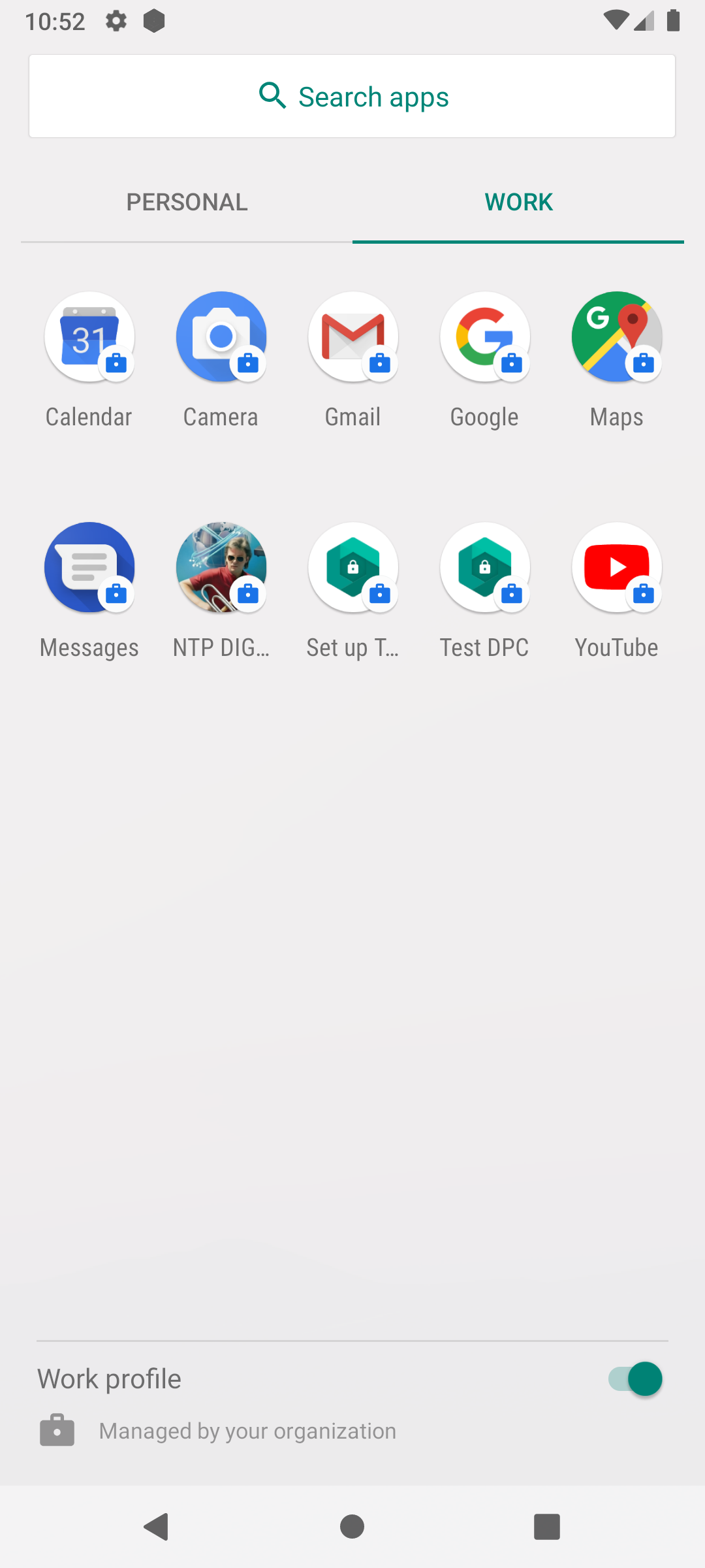 NTP DIG PING MORE in secure Work Profile (Android 9) WP